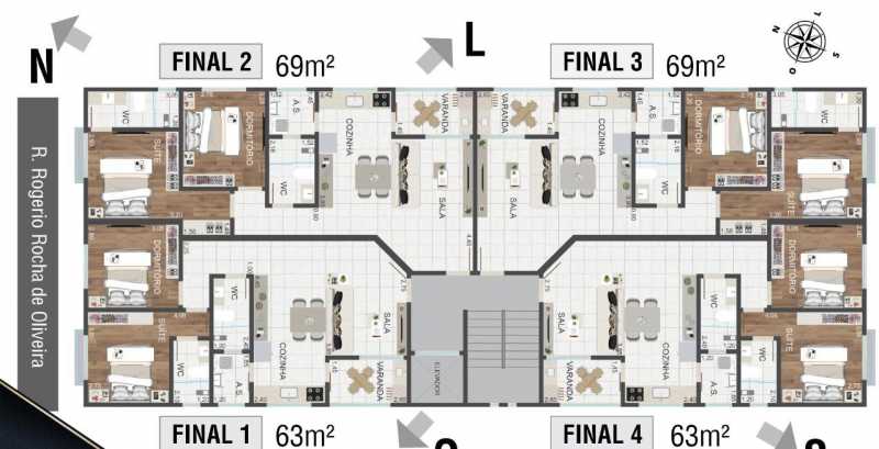 Planta apartamento Summerville - 5